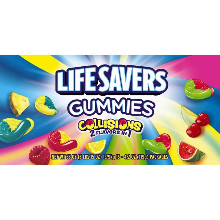 Life Savers Gummy Candy, Collisions, Share Size, 4.2 oz, 15-count