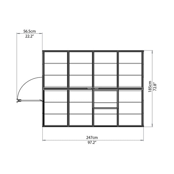 Palram Canopia Harmony 6' x 8' Greenhouse with Starter Kit