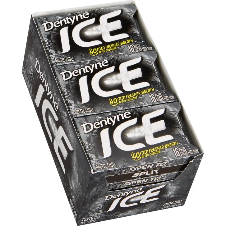 Dentyne Ice Sugar Free Gum, Arctic Chill, 16 Pieces, 12-count