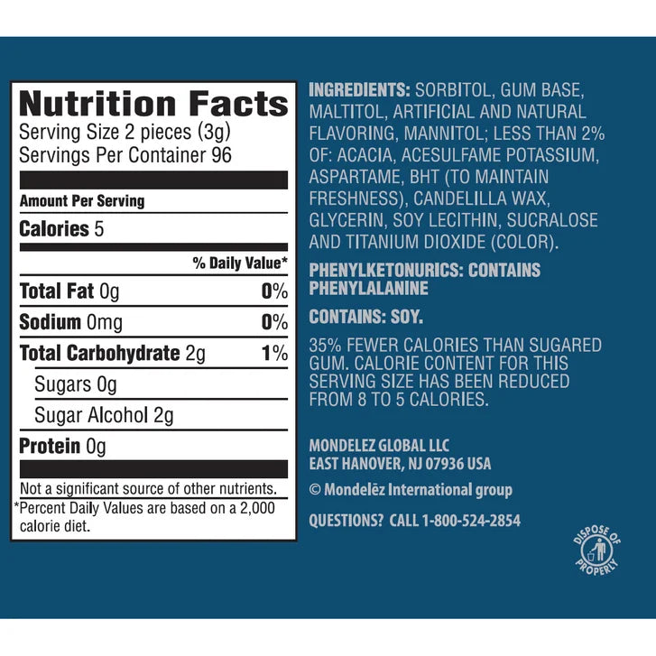 Dentyne Ice Sugar Free Gum, Arctic Chill, 16 Pieces, 12-count