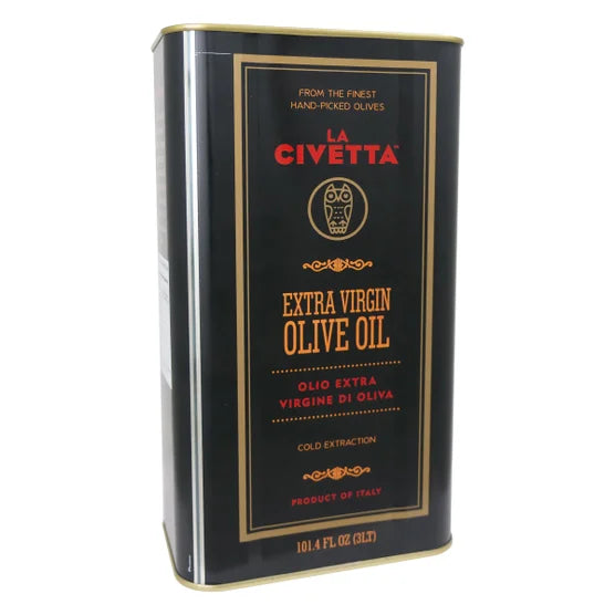 La Civetta Italian Extra Virgin Olive Oil 3L, Tins, 2-pack