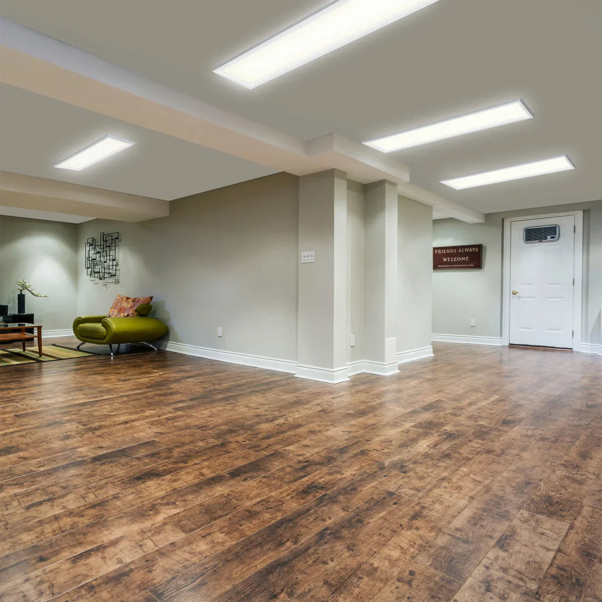 Artika Sunray 1'x4' Flat Panel LED Light, 2-pack