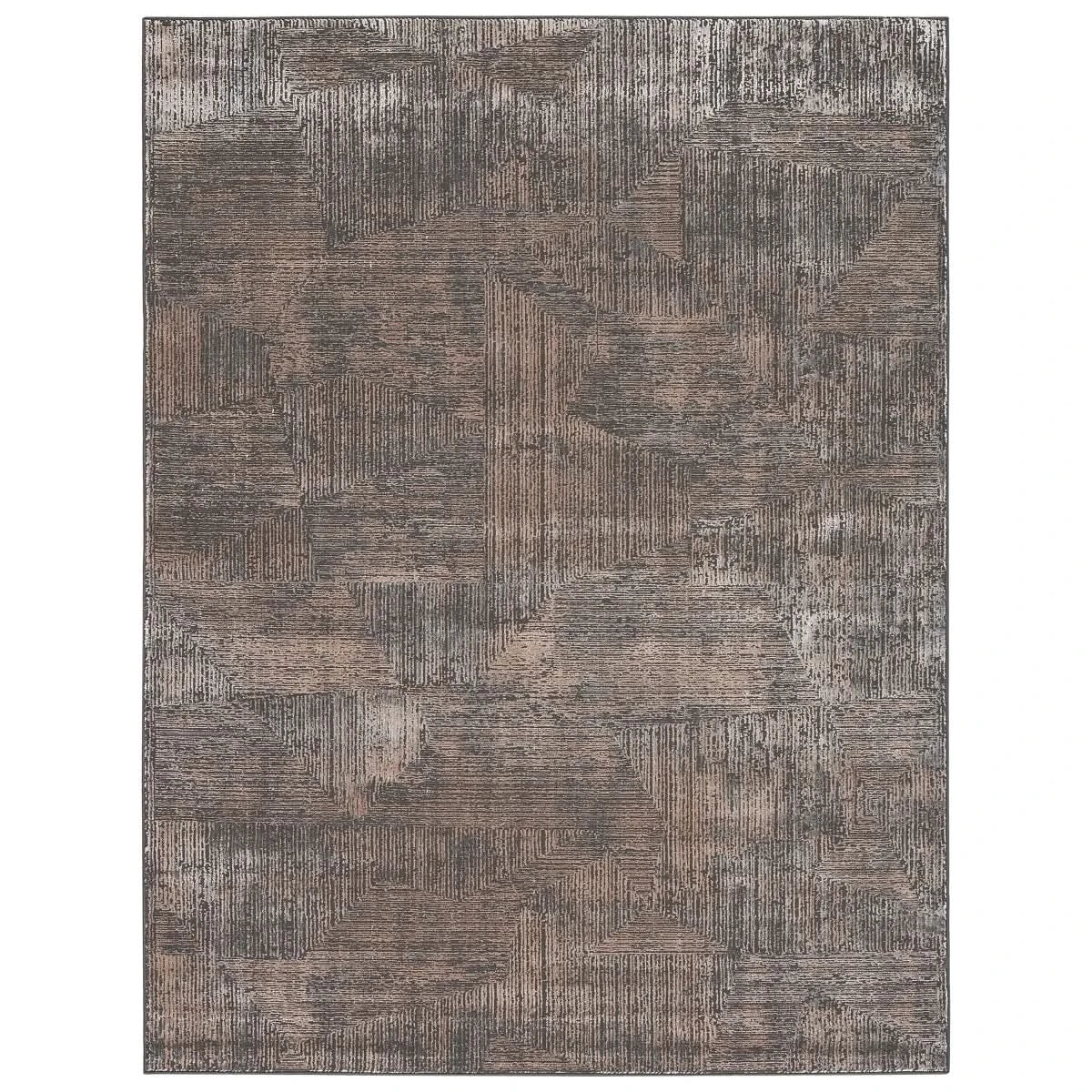 Calvin Klein Luminosity Black Ivory Area Rug, 6' 6" x 9' 2"