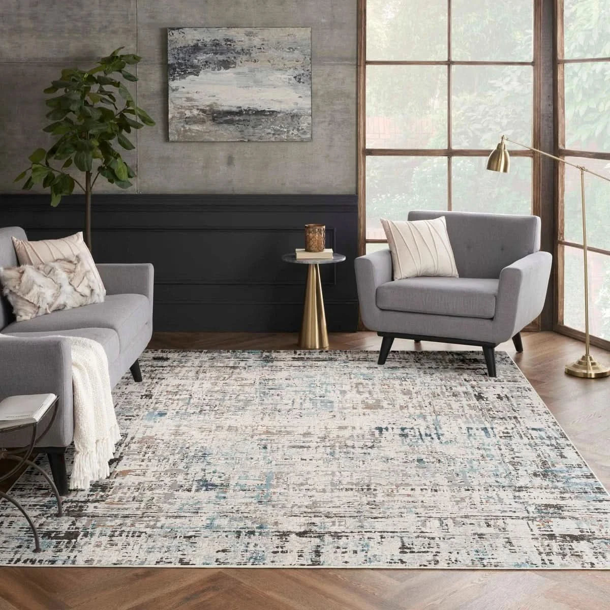 Nourison Arctic Area Rug Collection, Aurora