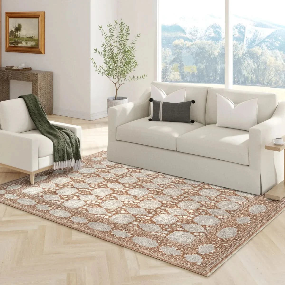 Prima Area Rug Collection, Eta Rust