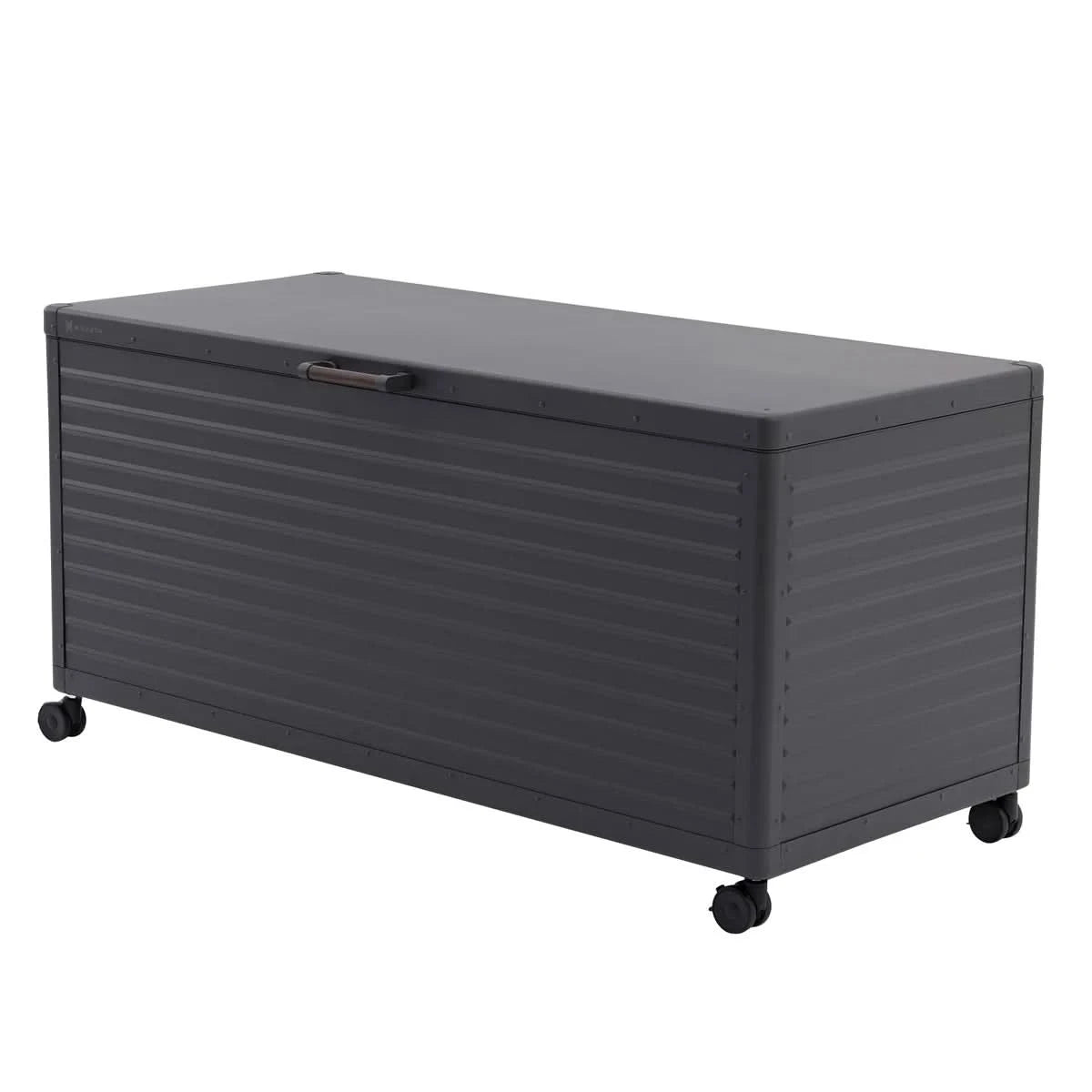 Mirador 205 Gallon Powder Coated Durable Metal Storage Box with Lockable Wheeled Base