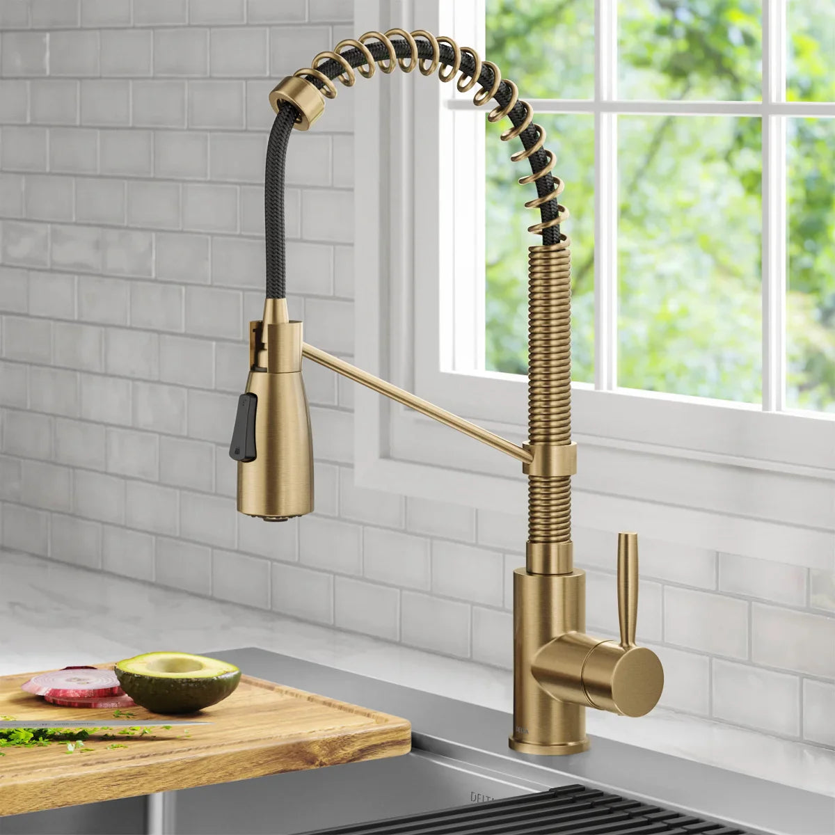 Delta Pull-Down High Arc Single Handle Kitchen Faucet