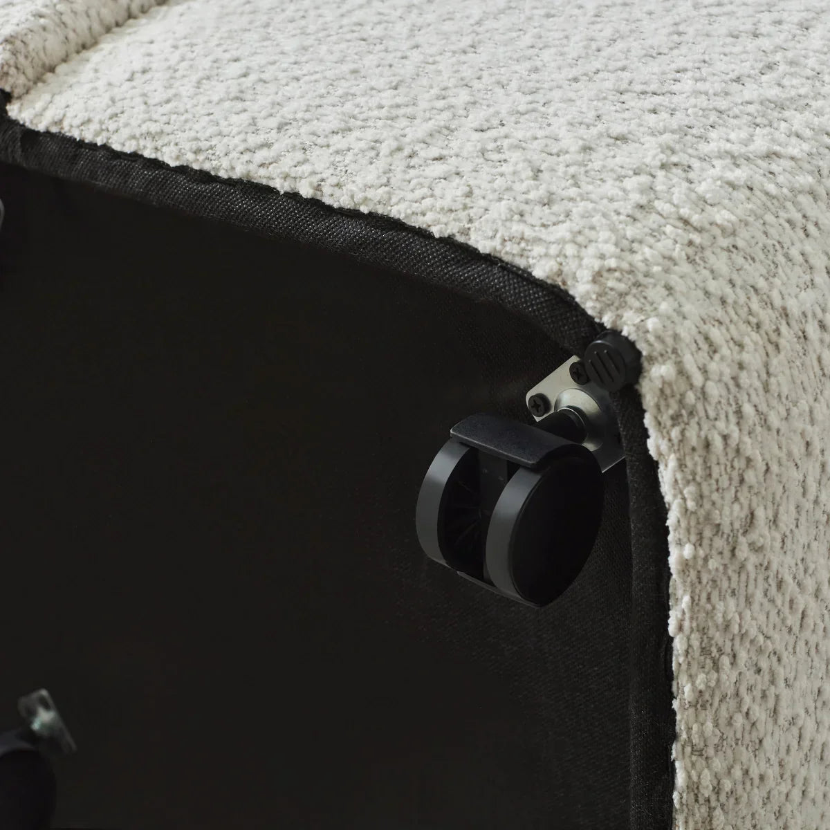 Blair Fabric Armless Dining Chair with Casters