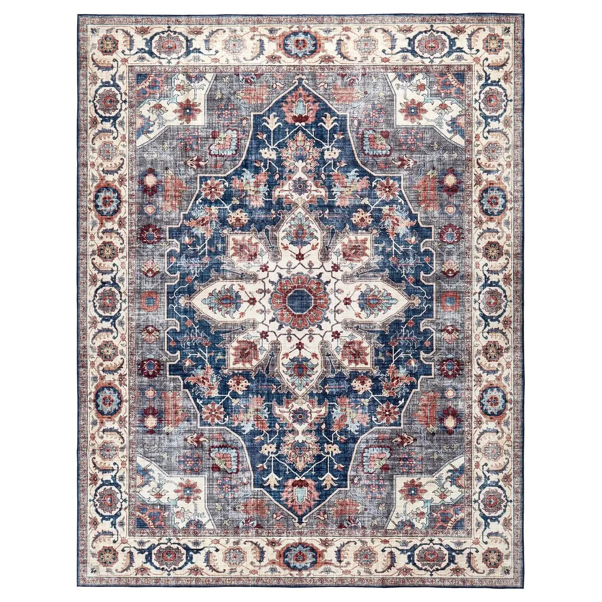 Wyatt & Ash Washable Washable Indoor Area Rug, Aliyeh 7'10" x 10"