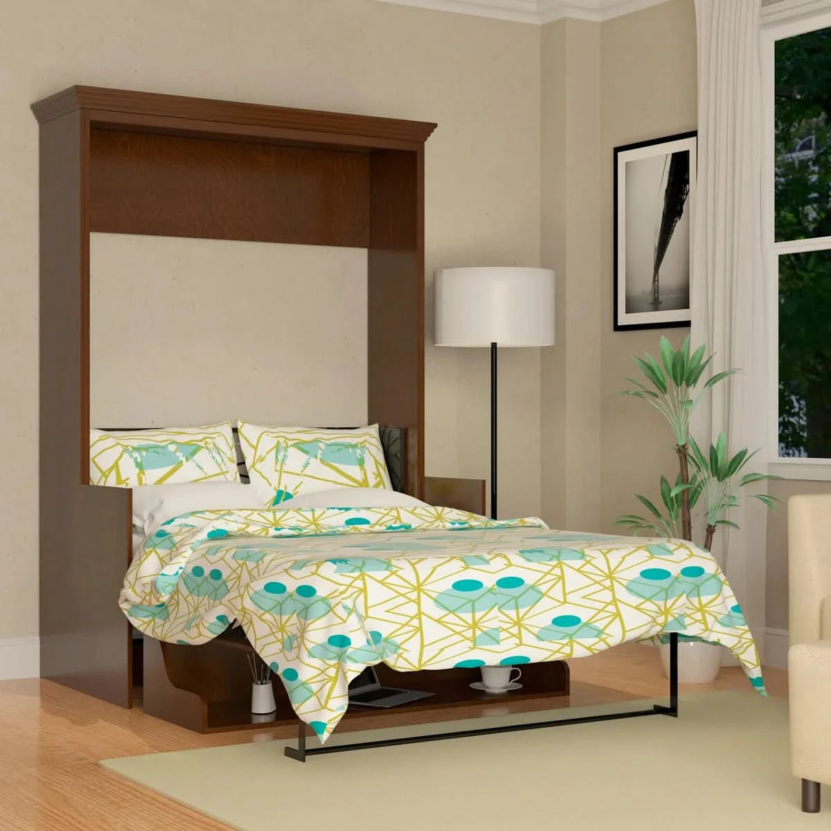 Bed & Room Porter Full Portrait Wall Bed with Desk