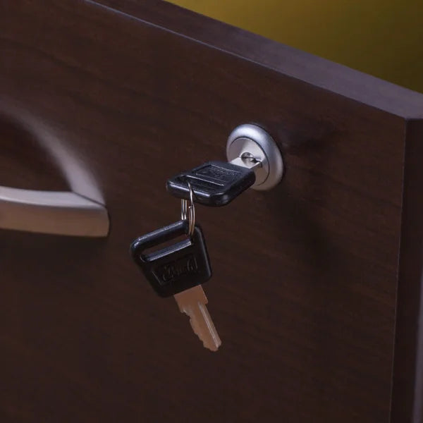 Bush Series Left Hand C Manager's Desk in Mocha Cherry Finish