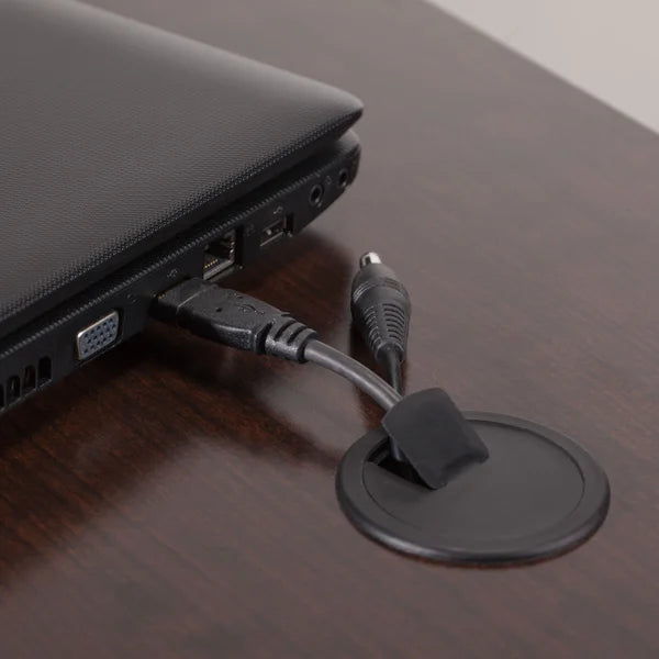 Bush Series Left Hand C Manager's Desk in Mocha Cherry Finish