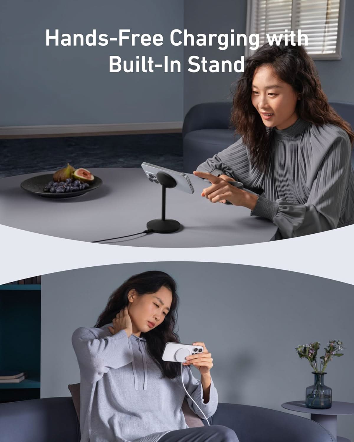 Anker MagGo iPhone 16 MagSafe-Compatible Wireless Charger Stand