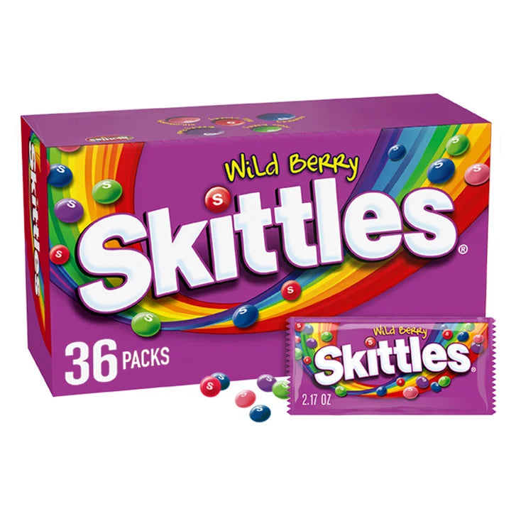 Skittles Bite Size Candy, Wild Berry,  2.17 oz, 36-count
