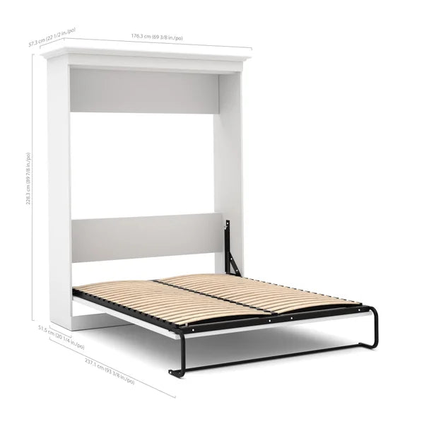 Bestar Audrea Queen Wall Bed in White