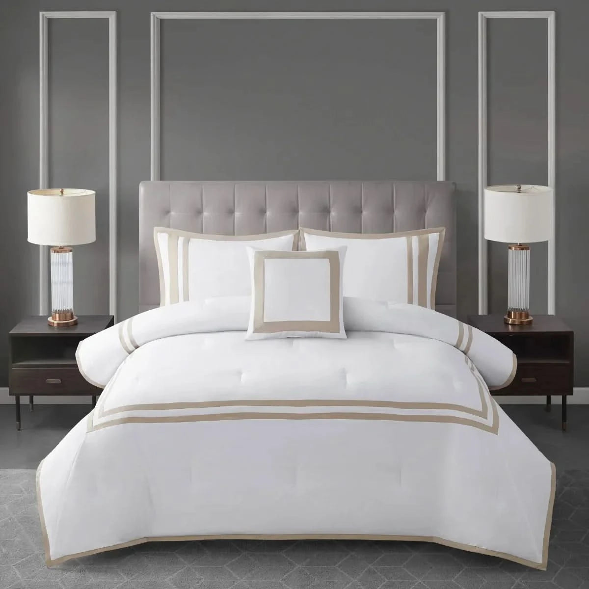 West Park Hotel Border 4-piece Comforter Set