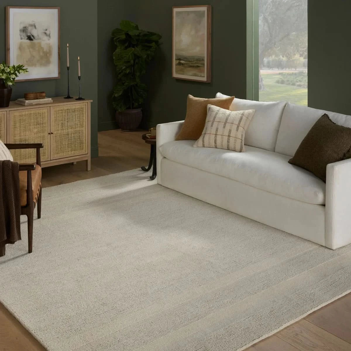 Loloi Melody Wool Rug Collection, Stripe Tan