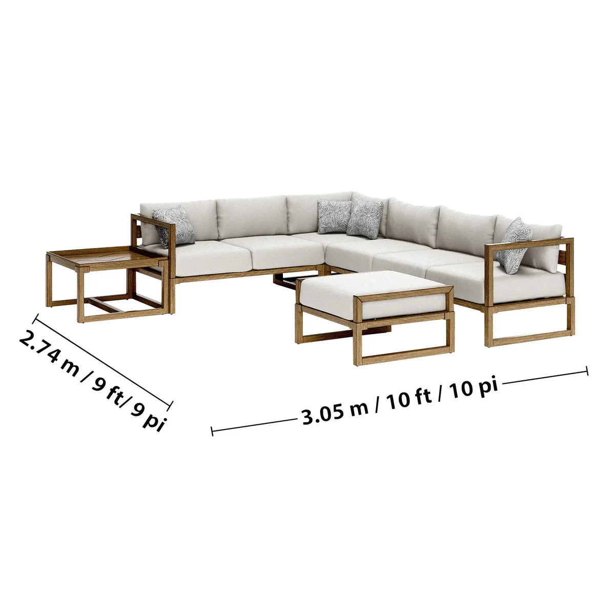 Preston 6-piece Outdoor Patio Sectional