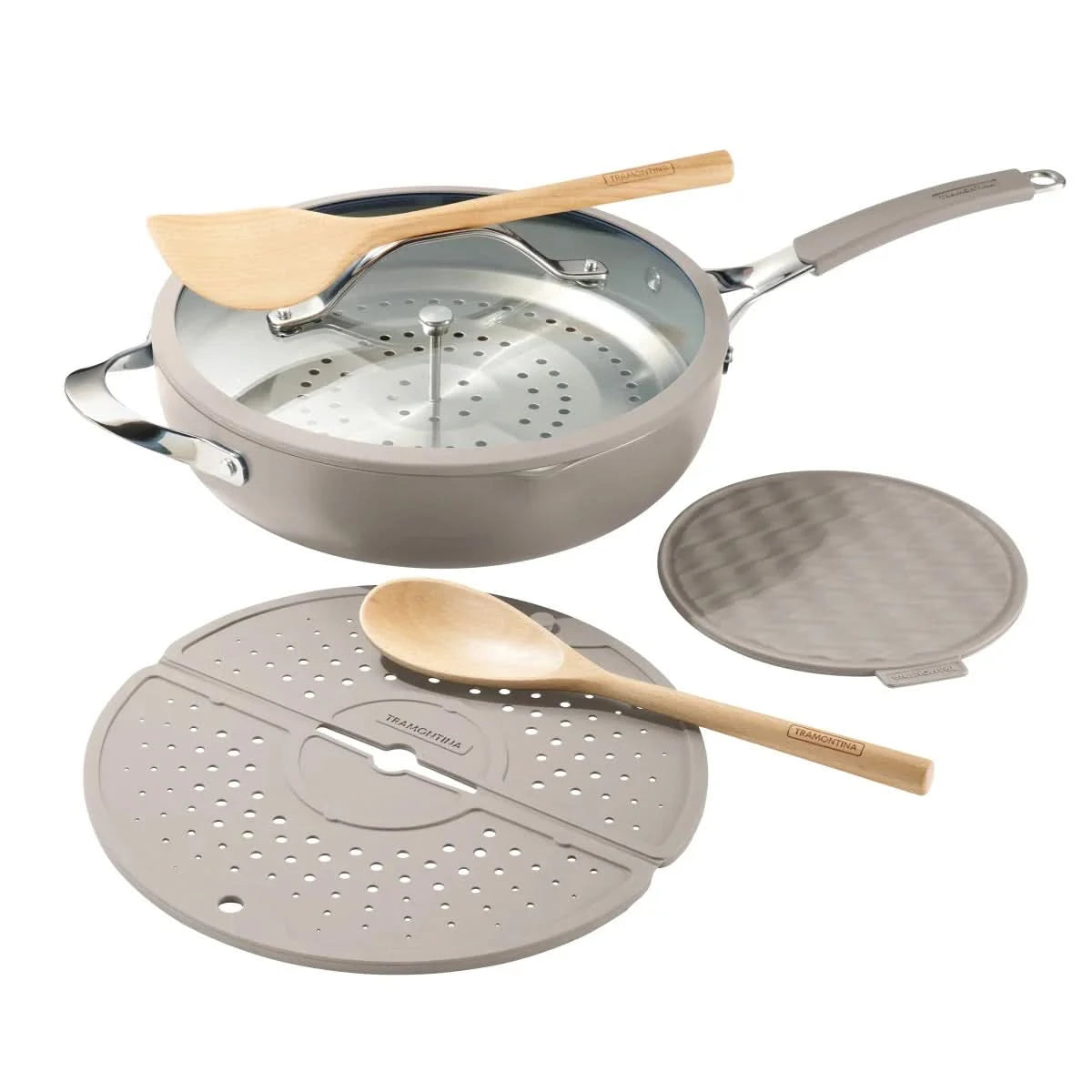 Tramontina 5-quart All-In-One Plus Ceramic Non-Stick Pan, 7-piece Set