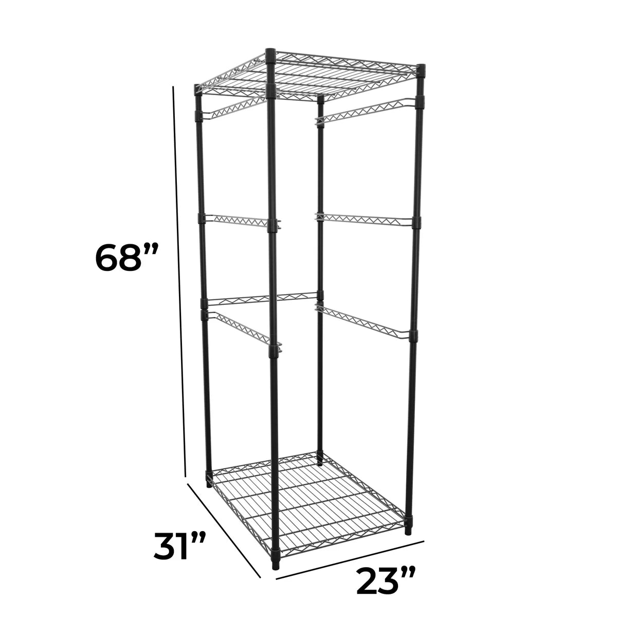 Storage Bin Rack, 5 Tote Capacity