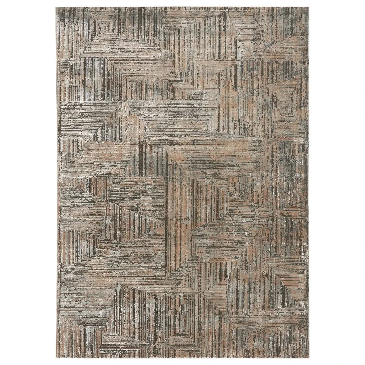Calvin Klein Luminosity Black Ivory Area Rug, 7' 10" x 9' 10"