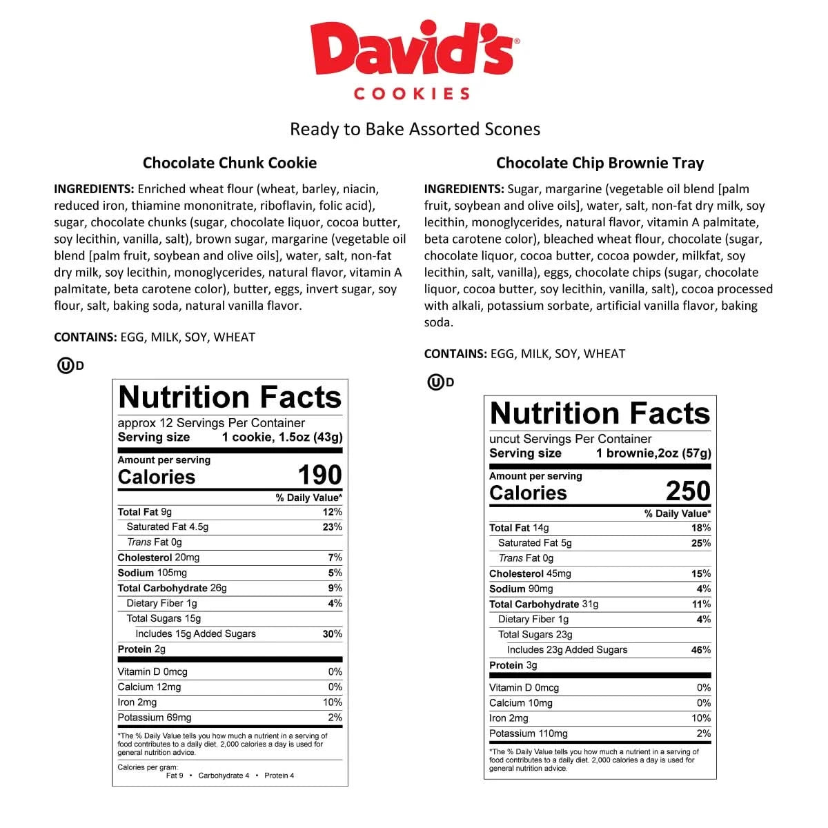 Davids Cookies Brownie And Cookie Combo Pack