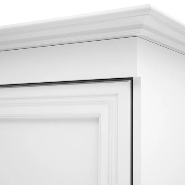 Bestar Audrea Queen Wall Bed with 36" Storage and Drawers in White