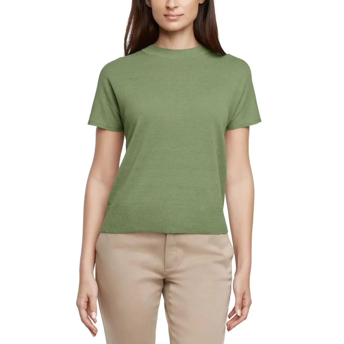 Banana Republic Women's Linen Blend Short Sleeve Top
