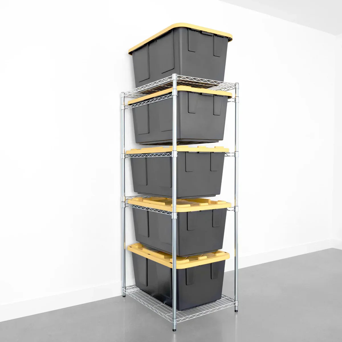 Storage Bin Rack, 5 Tote Capacity