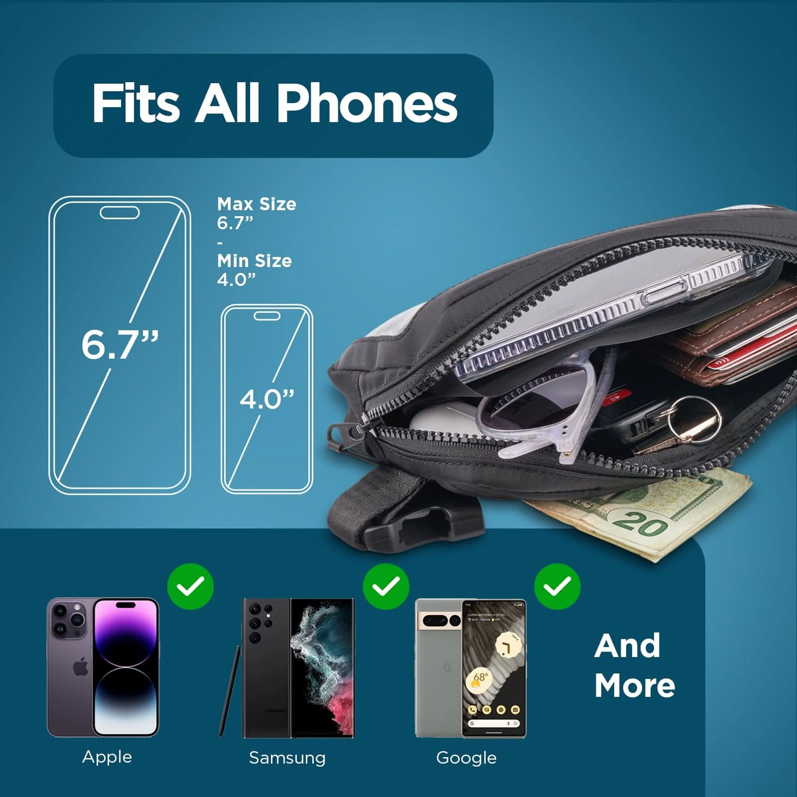 Phone Belt Bag (Black)