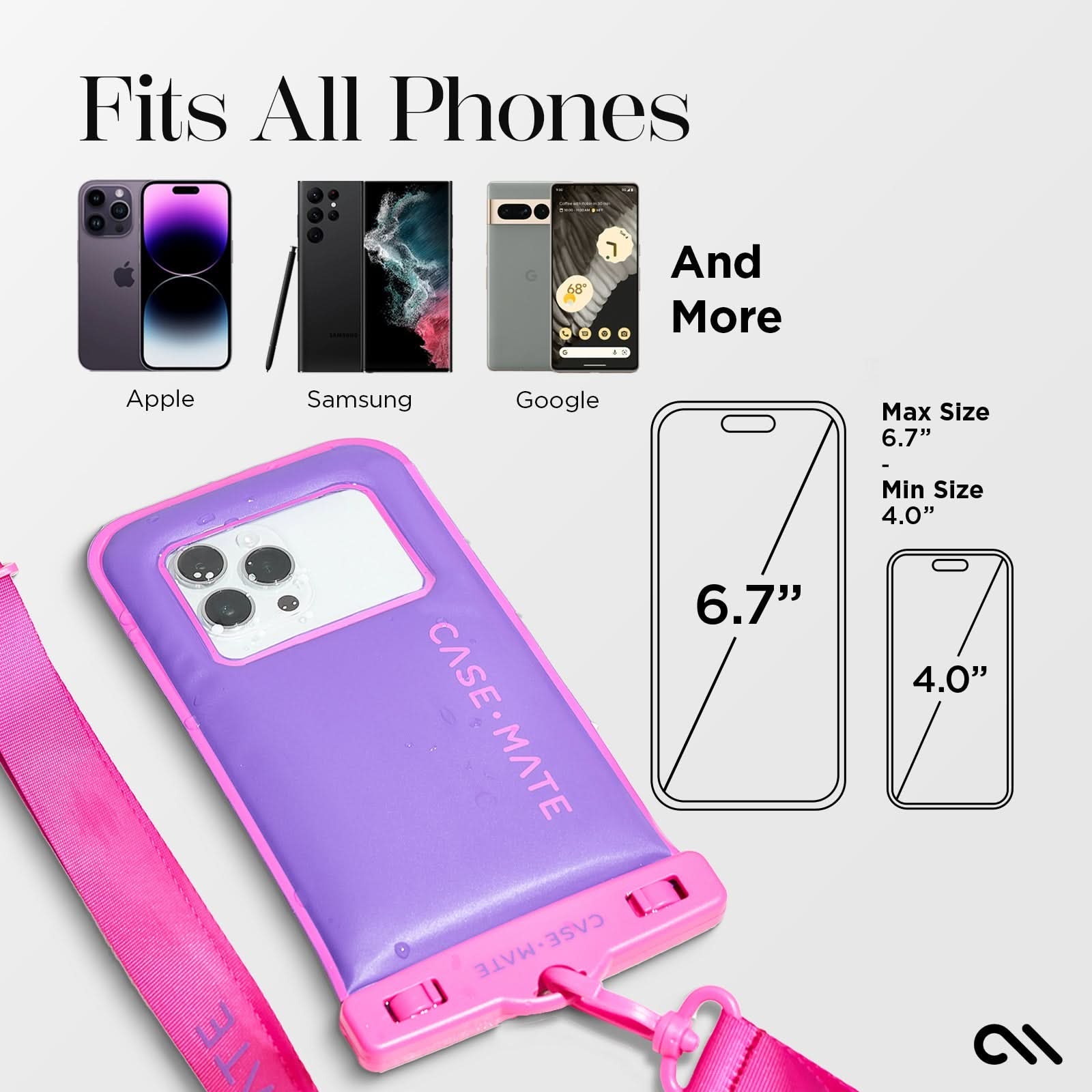 Case-Mate Waterproof Floating Pouch - 2 Pack (Purple Paradise)