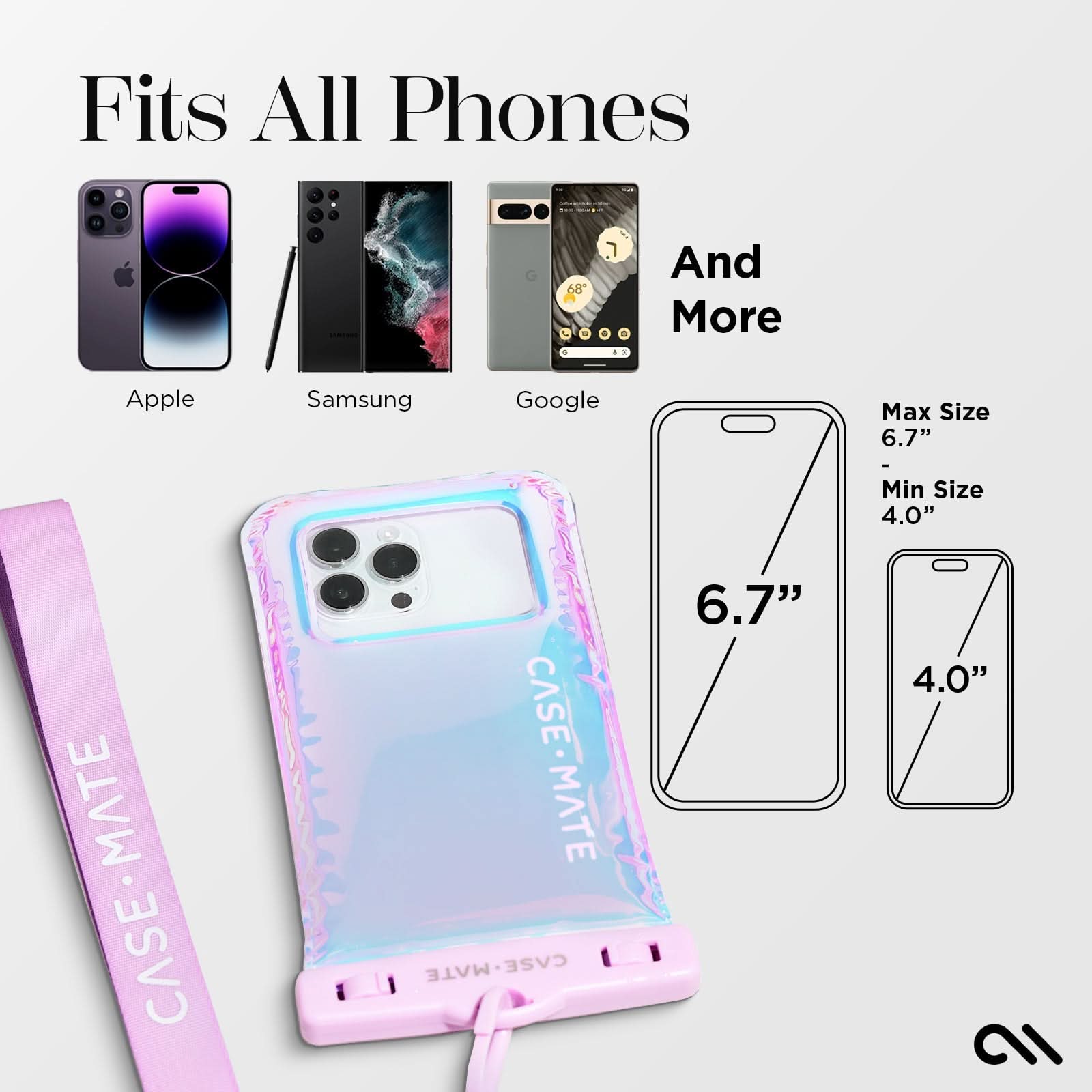 Case-Mate Waterproof Floating Pouch - 2 Pack (Soap Bubble)