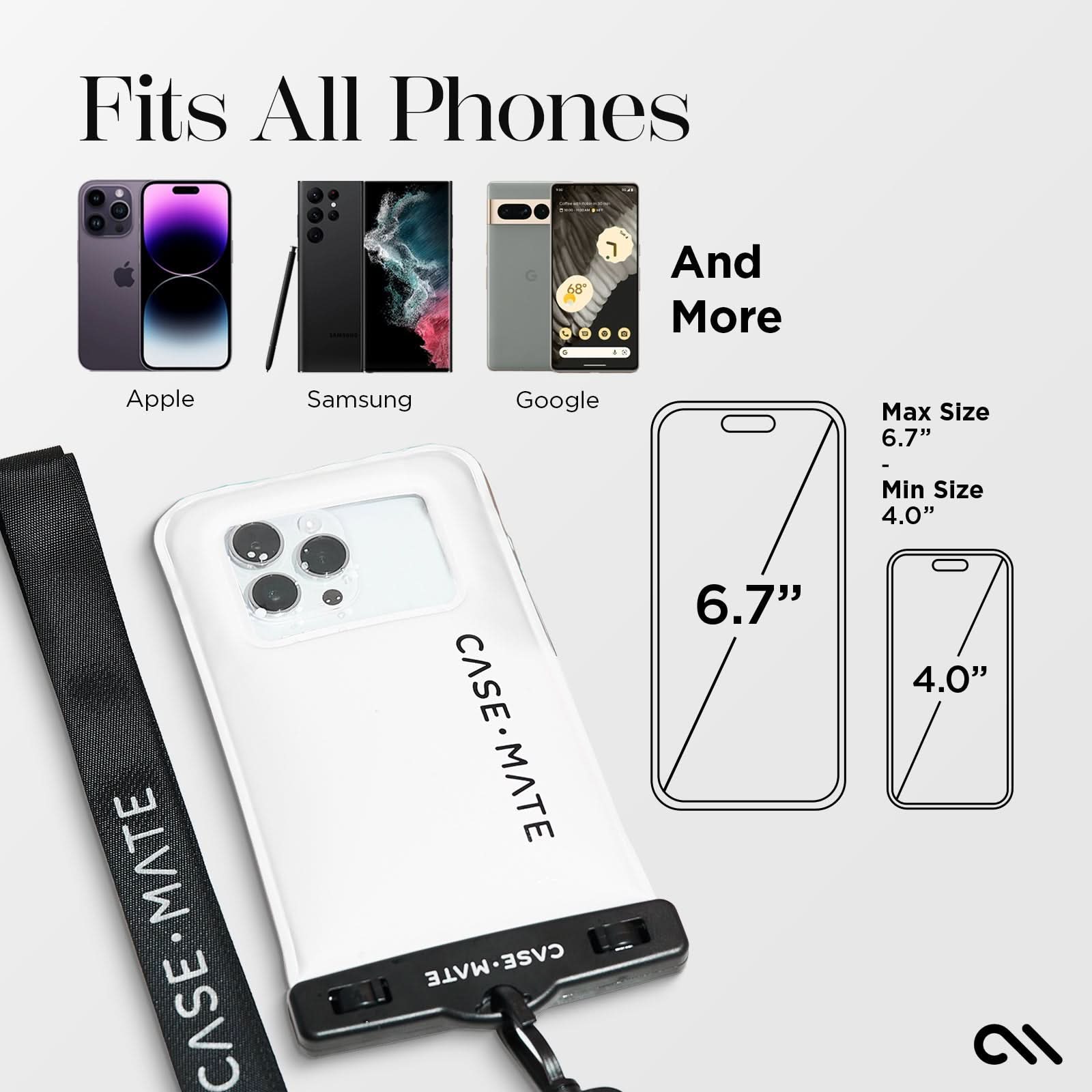 Case-Mate Waterproof Floating Pouch - 2 Pack (Sand Dollar)