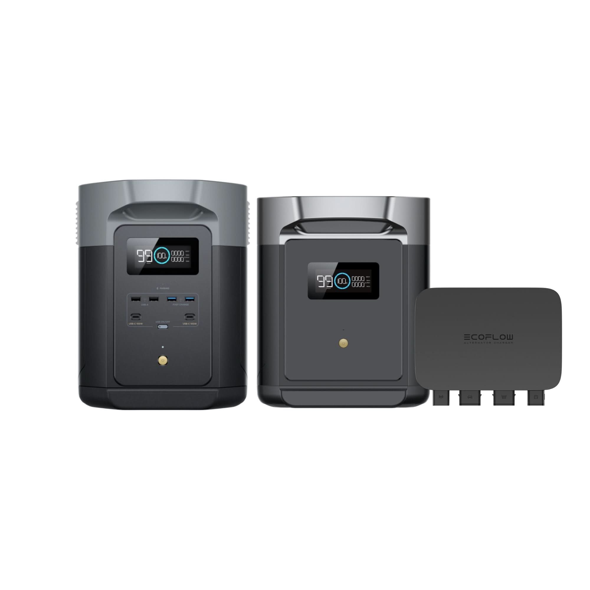 EcoFlow DELTA 2 Max with Extra Battery + 800W Alternator Charger