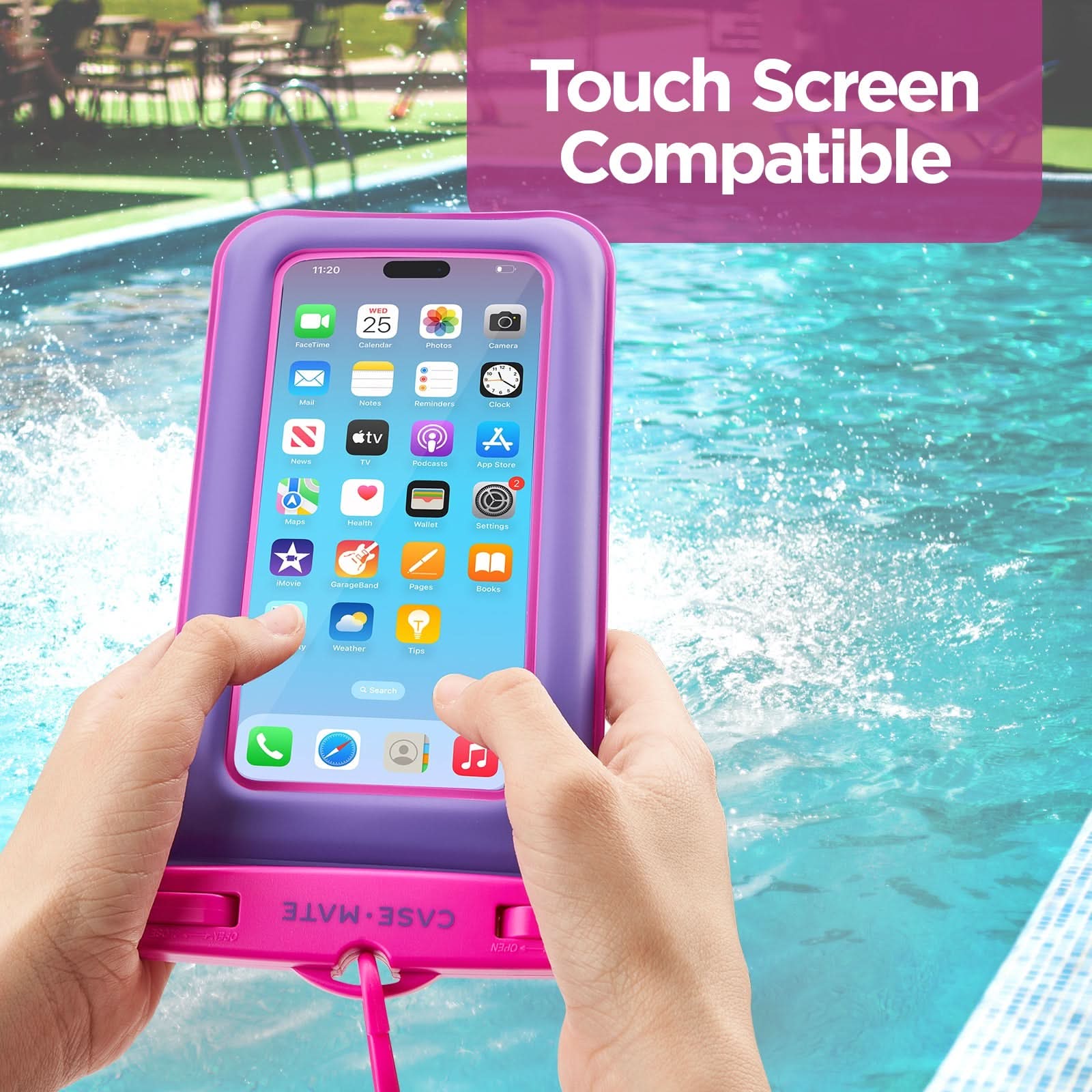 Case-Mate Waterproof Floating Pouch - 2 Pack (Purple Paradise)