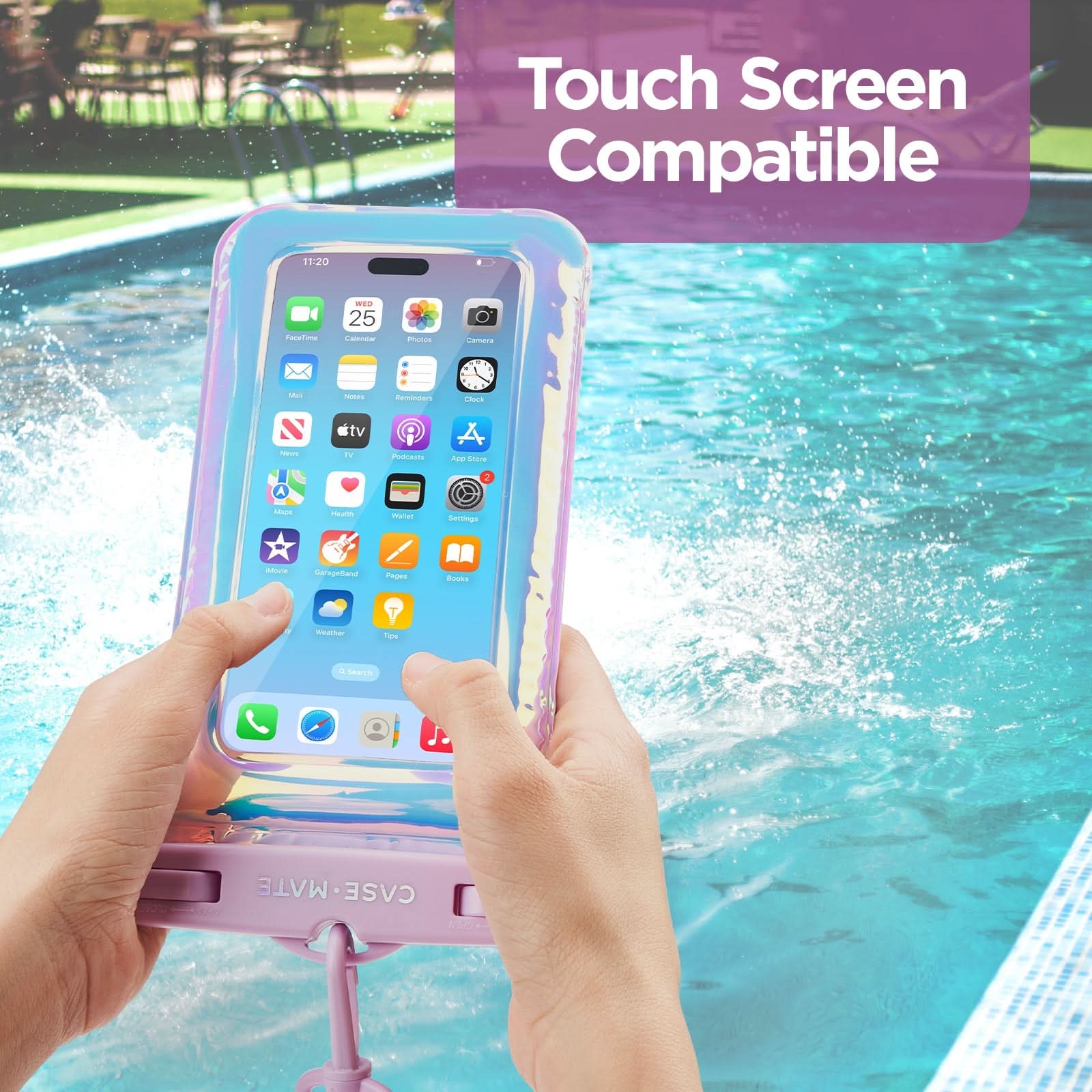 Case-Mate Waterproof Floating Pouch - 2 Pack (Soap Bubble)