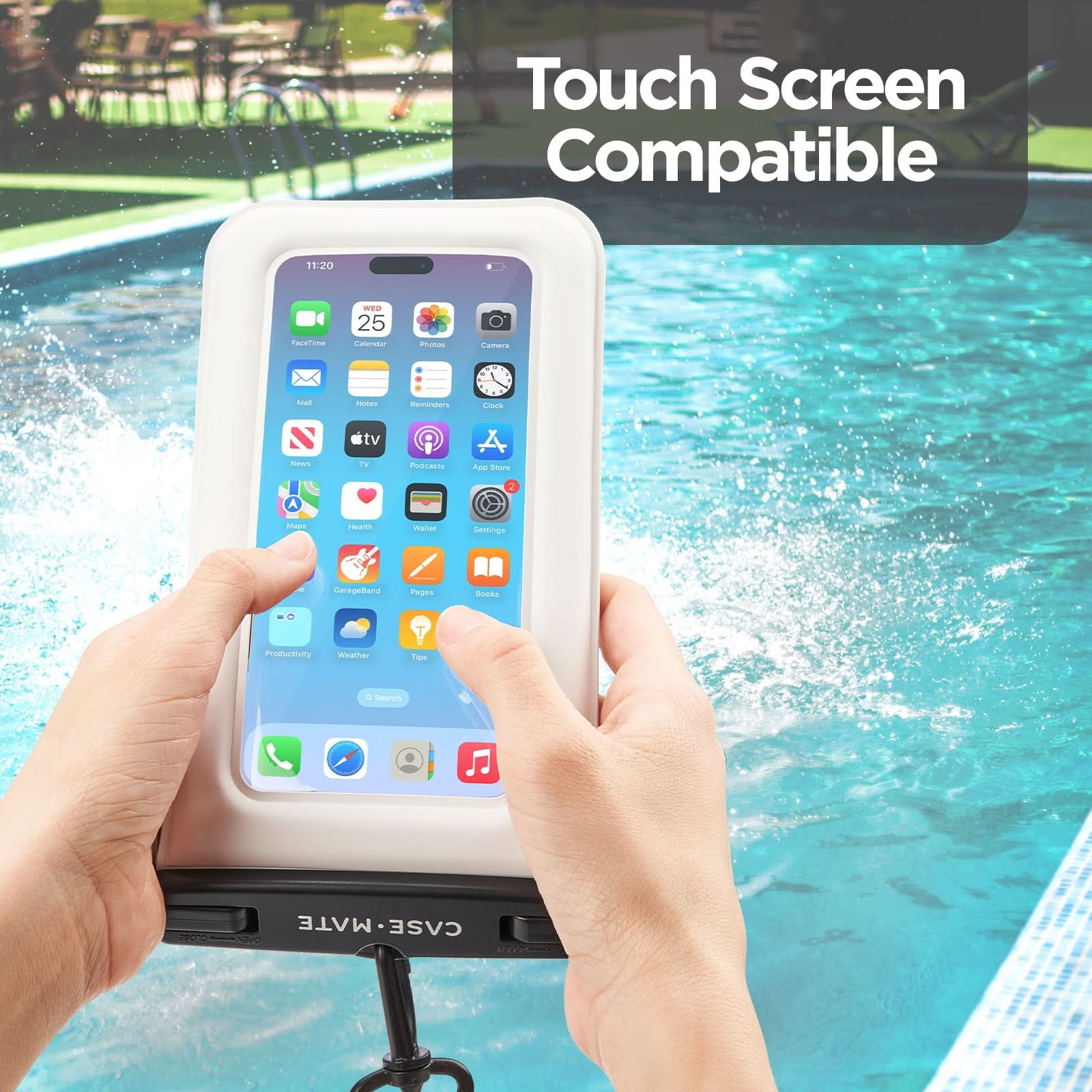 Case-Mate Waterproof Floating Pouch - 2 Pack (Sand Dollar)