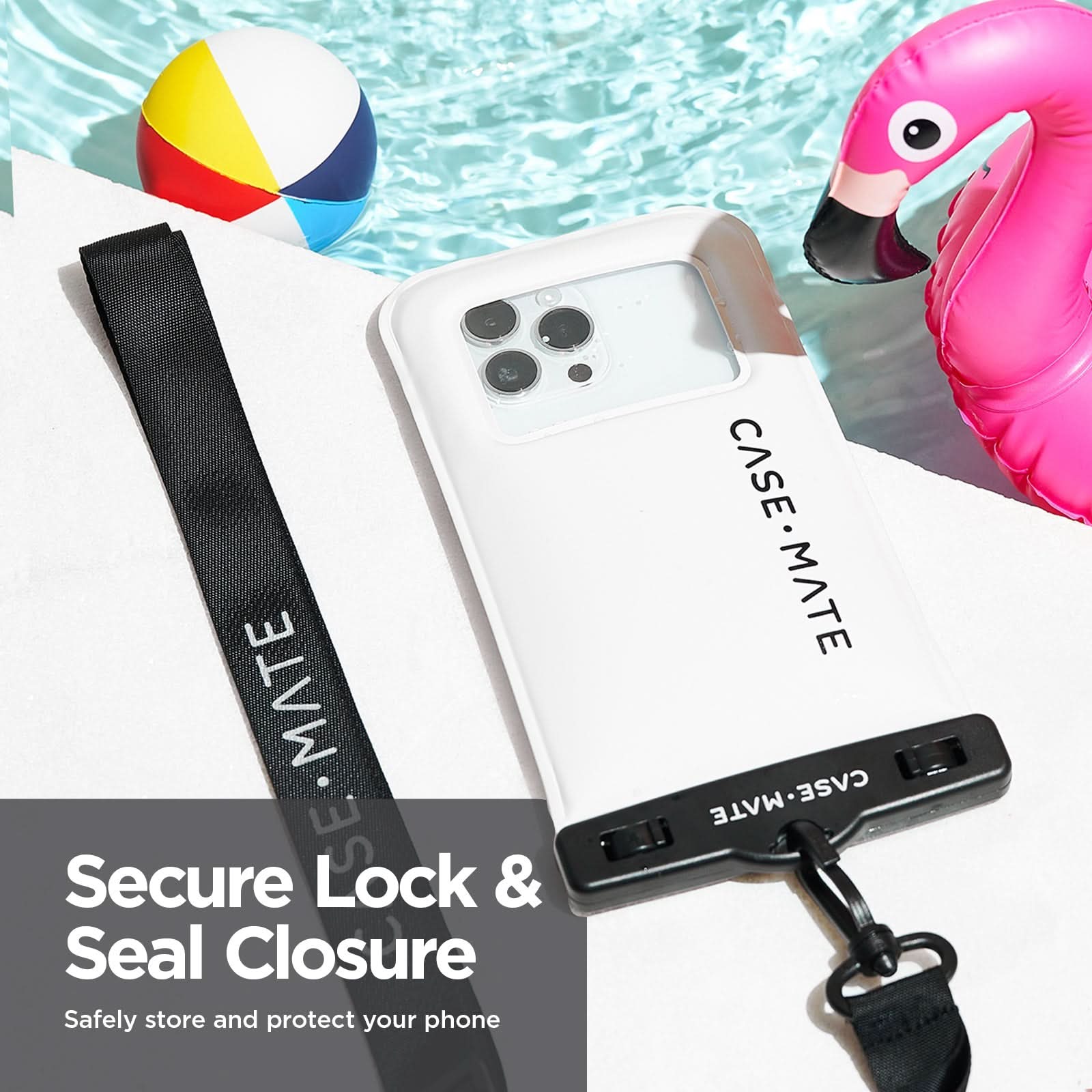 Case-Mate Waterproof Floating Pouch - 2 Pack (Sand Dollar)