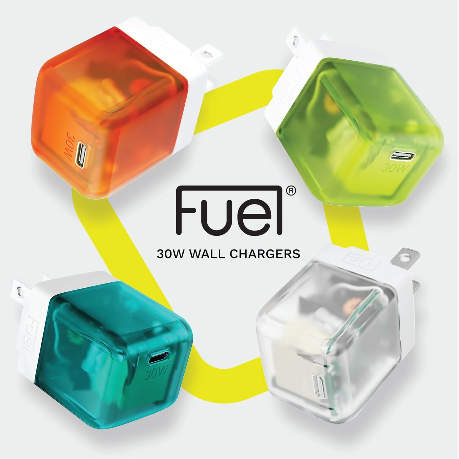 Fuel 30W USB-C Wall Chargers (Multi-Color 4 Pack)