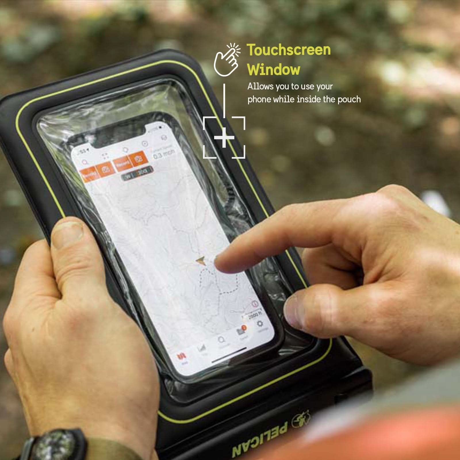 Pelican Marine Waterproof Floating Pouch - 4 Pack (Black / Yellow)