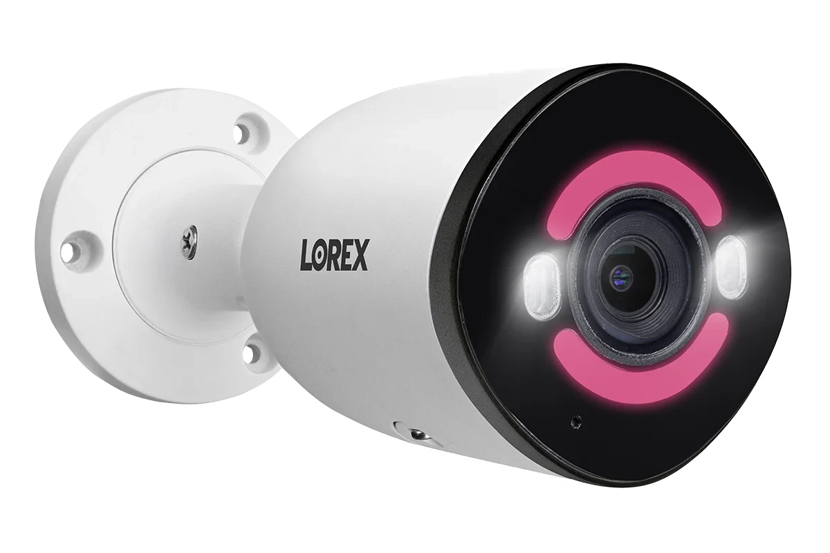 Lorex 4K+ 12MP IP Wired Bullet Security Camera with Smart Security Lighting
