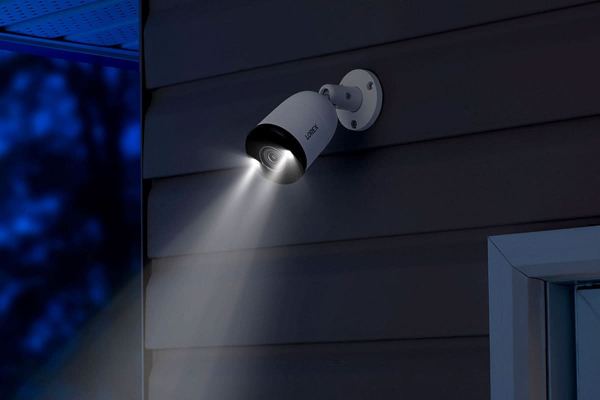 Lorex H13 4K IP Wired Bullet Security Camera with Smart Deterrence and Smart Motion Detection