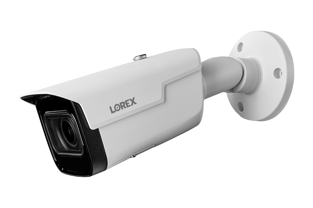 Lorex 4K IP Wired Bullet Security Camera with Motorized Varifocal Lens and Real-Time 30FPS Recording