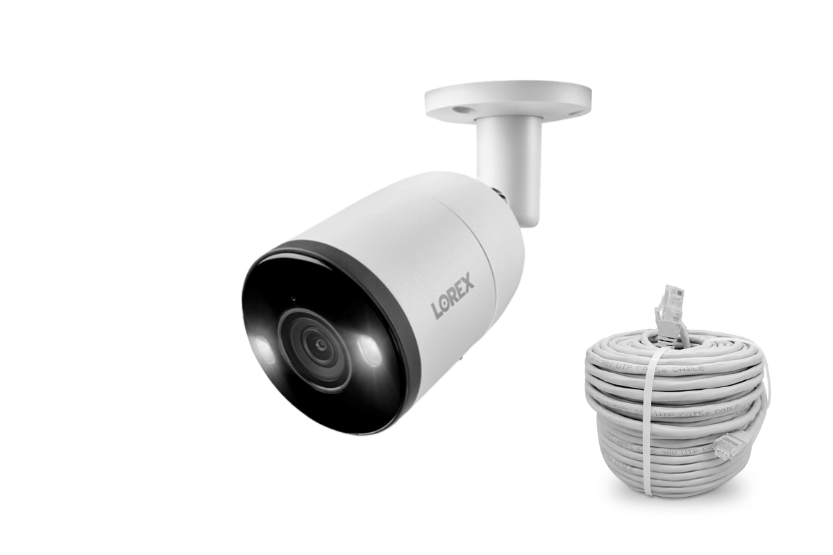 Lorex H13 4K IP Wired Bullet Security Camera with Smart Deterrence and Smart Motion Detection