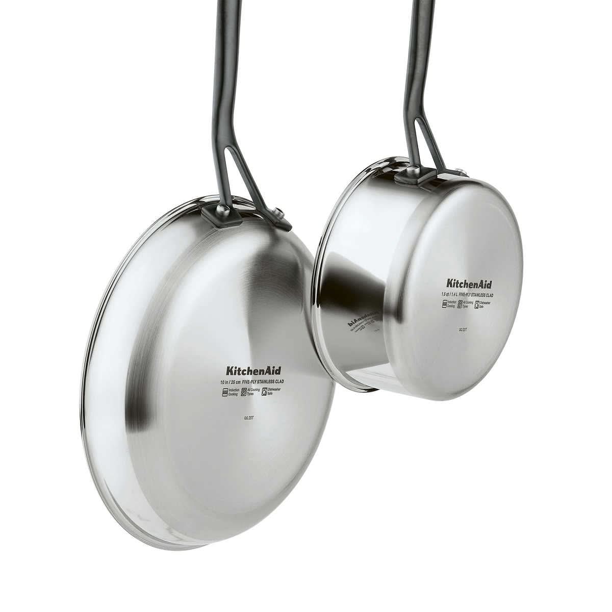 KitchenAid 11-piece 5-ply Clad Stainless Steel Cookware Set