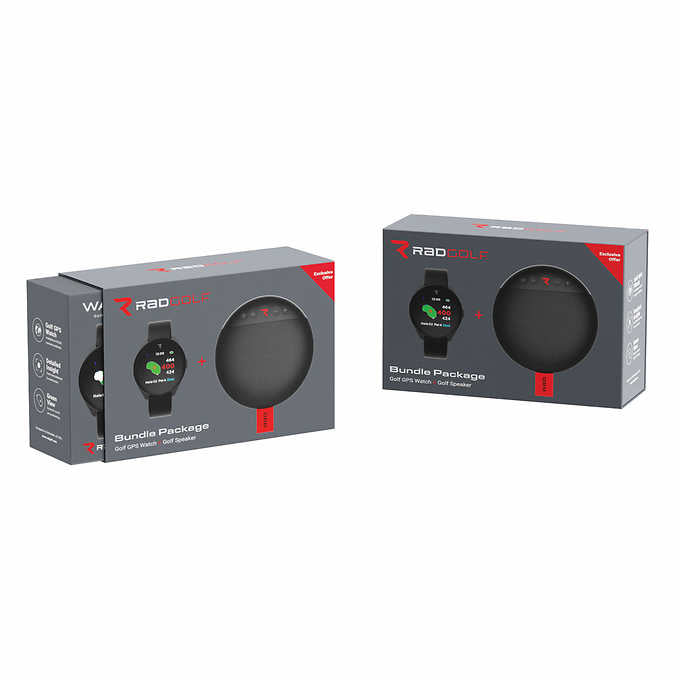 Rad Golf GPS Watch and Bluetooth Speaker Ultimate Golf Bundle