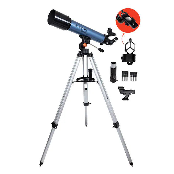 90AZ-SR Refactor Telescope With Smartphone Adapter