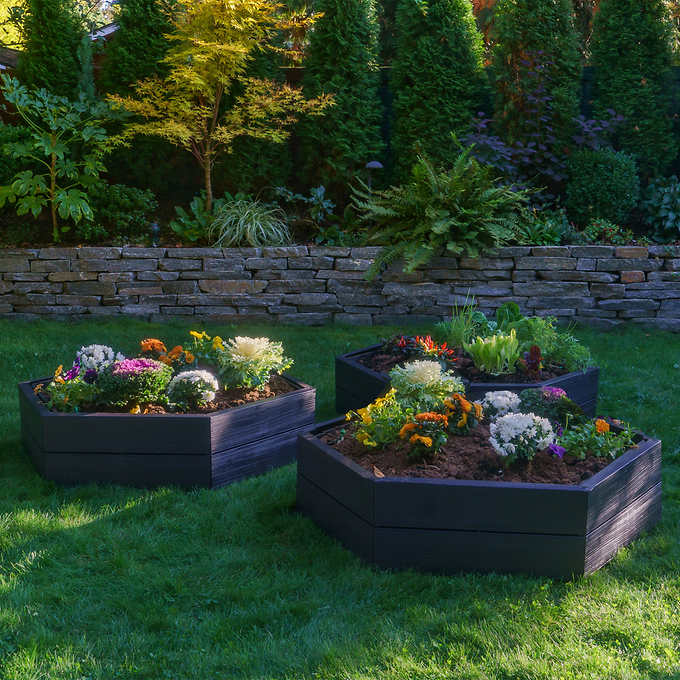 Exaco Triple ERGO Raised Garden Bed & Open Composter Kit