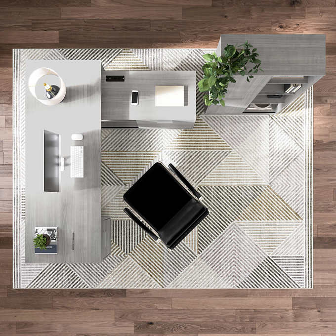 Panorama Desk with Credenza and Bookcase