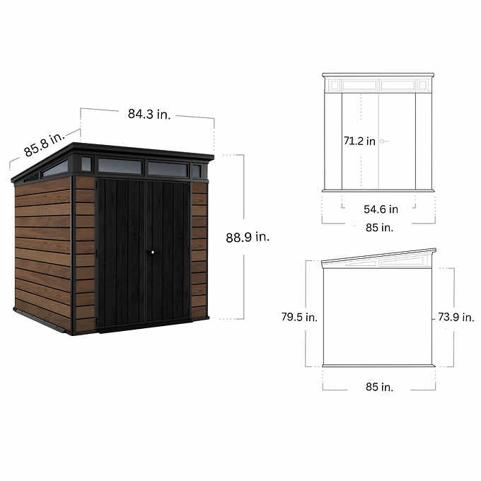 Keter DecoCoat 7x7 Premium Modern Outdoor Storage Shed